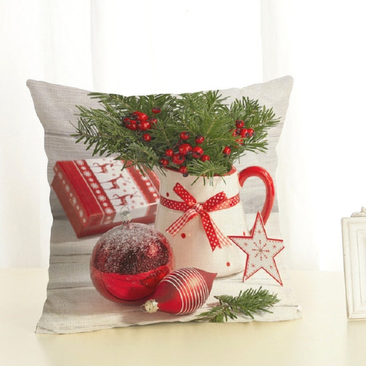 Christmas Decoration Cotton and Linen Pillow Office Home Cushion Without Pillow