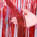 Laser Rain Tinsel Foil Curtain Birthday Party Decoration Tassel Wall,