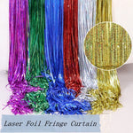 Laser Rain Tinsel Foil Curtain Birthday Party Decoration Tassel Wall,