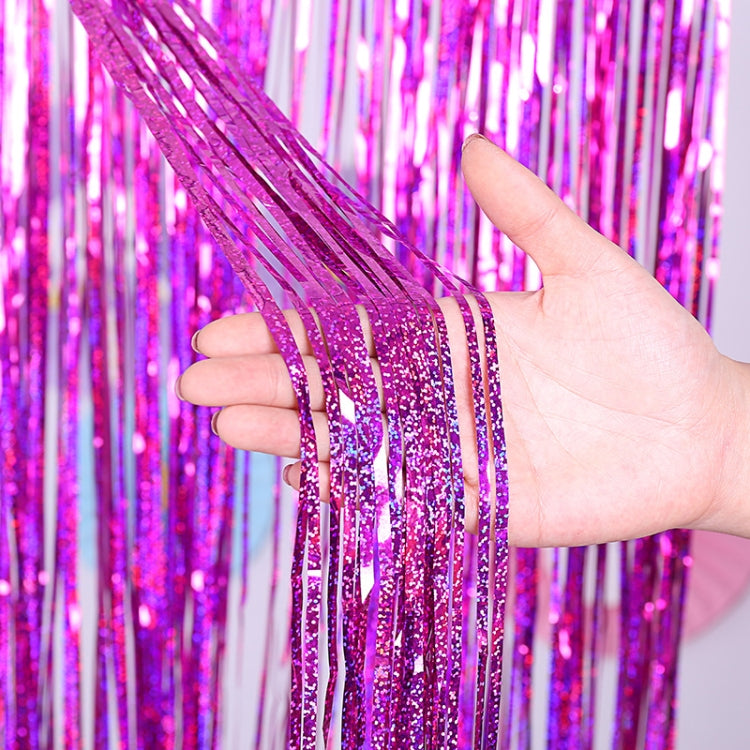 Laser Rain Tinsel Foil Curtain Birthday Party Decoration Tassel Wall,