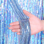 Laser Rain Tinsel Foil Curtain Birthday Party Decoration Tassel Wall,