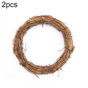 2 PCS Tree Vine Christmas Wreath DIY Rattan Garden Decoration Rattan Window Decoration