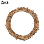 2 PCS Tree Vine Christmas Wreath DIY Rattan Garden Decoration Rattan Window Decoration