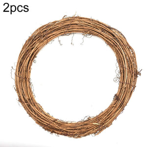 2 PCS Tree Vine Christmas Wreath DIY Rattan Garden Decoration Rattan Window Decoration