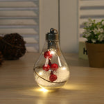 2 PCS LED Transparent Christmas Plastic Bulb Ball Christmas Tree Decoration Pendant