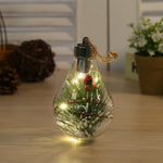 2 PCS LED Transparent Christmas Plastic Bulb Ball Christmas Tree Decoration Pendant