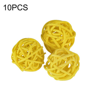 10 PCS Artificial Straw Ball For Birthday Party Wedding Christmas Home Decor