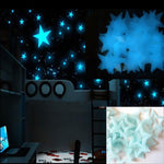 100PC Kids Bedroom Glow Wall Stickers Stars