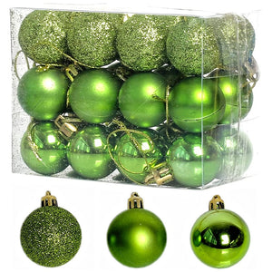 24 PCS 3cm Home Christmas Tree Decor Ball Bauble Hanging Xmas Party Ornament Decorations