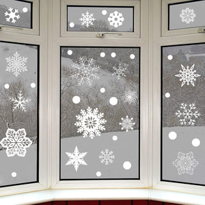 Christmas Snowflake Wall Stickers New Year Shop Window Decoration Stickers Glass Cabinet Door Stickers