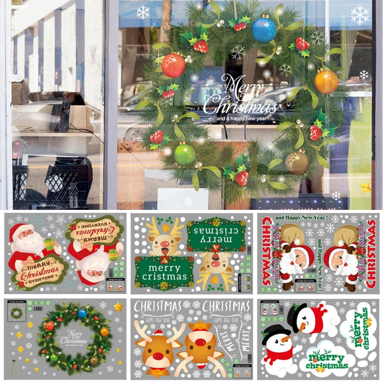 Christmas Decorations Stickers Glass Window Wall Stickers