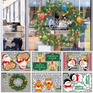 Christmas Decorations Stickers Glass Window Wall Stickers