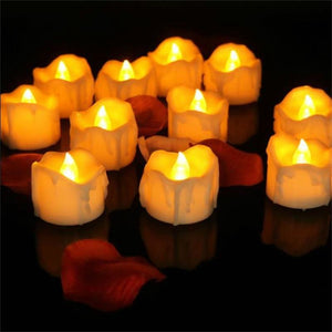 12 PCS/Box  LED Candle Electronic Tea Wax Simulation Tears Electronic Candle Light Wedding Decoration Candle Light