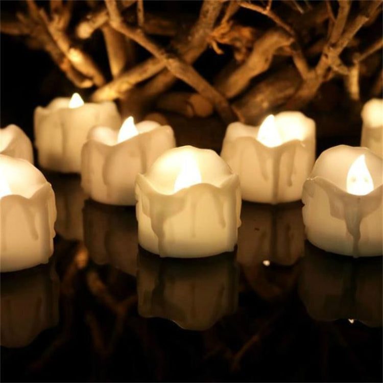 12 PCS/Box  LED Candle Electronic Tea Wax Simulation Tears Electronic Candle Light Wedding Decoration Candle Light