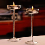 Glass Candlestick Luxury High Candlestick Romantic Dinner Decoration