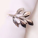 Electroplating Leaf Shape Napkin Buckle Wedding Hotel Napkin Ring