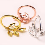 Electroplating Leaf Shape Napkin Buckle Wedding Hotel Napkin Ring