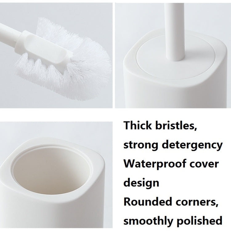 Toilet Brush With Base Household Toilet Long-Handled Soft-Bristled Toilet Cleaning Brush Set