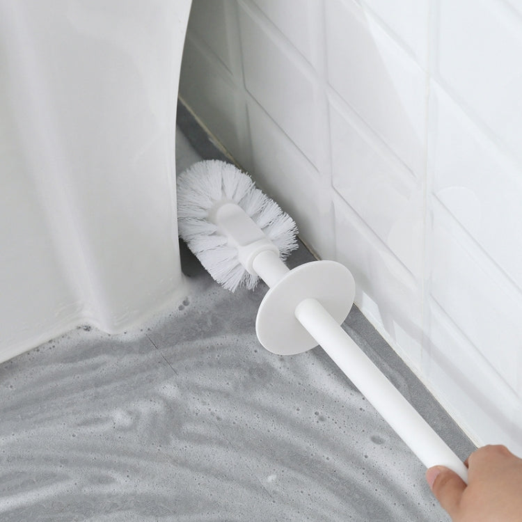 Toilet Brush With Base Household Toilet Long-Handled Soft-Bristled Toilet Cleaning Brush Set