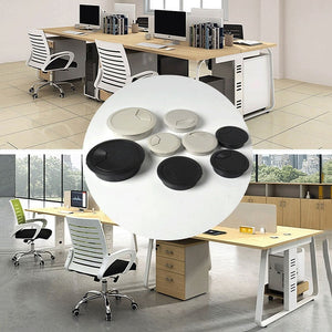 ABS Plastic Round Cable Box Computer Desk Cable Hole Cover, Specification: 80mm (White)