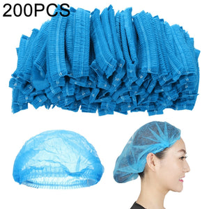 200 PCS Non-woven Disposable Pleated Anti Dust Hat Bath Caps For Spa Hair Salon Beauty