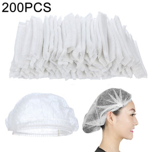 200 PCS Non-woven Disposable Pleated Anti Dust Hat Bath Caps For Spa Hair Salon Beauty