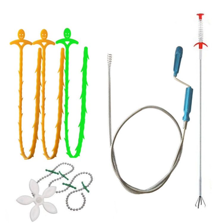 Kitchen Pipe Dredge Hook Sewer Toilet Anti-Blocking Sink Dredge Kit, Style: