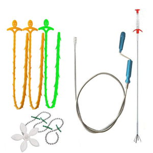 Kitchen Pipe Dredge Hook Sewer Toilet Anti-Blocking Sink Dredge Kit, Style: