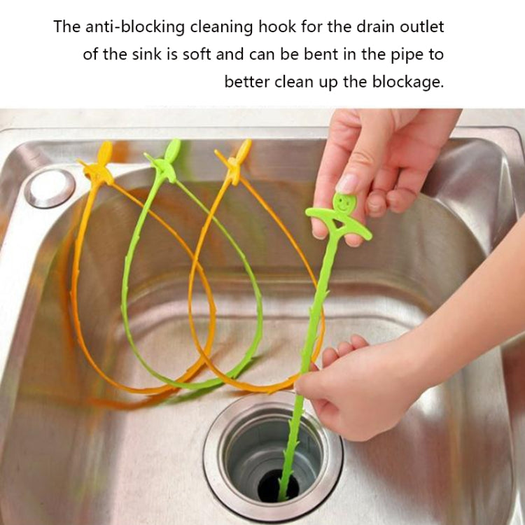 Kitchen Pipe Dredge Hook Sewer Toilet Anti-Blocking Sink Dredge Kit, Style: