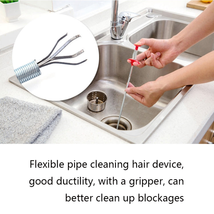 Kitchen Pipe Dredge Hook Sewer Toilet Anti-Blocking Sink Dredge Kit, Style: