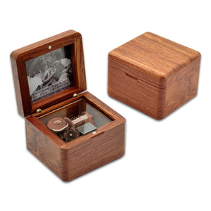 Frame Style Music Box Wooden Music Box Novelty Valentine Day Gift,Style: