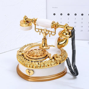 Dial Old Telephone Music Box Home Wine Cabinet Entrance Decoration Gift