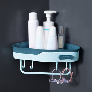 2 PCS Punch-Free Shaped Triangle Rack Bathroom Corner Shelf