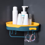 2 PCS Punch-Free Shaped Triangle Rack Bathroom Corner Shelf