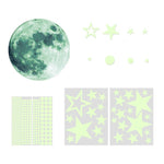 AFG3303 Home Decoration Luminous Stars Moon PVC Stickers, Specification: 435PCS+30cm Moon (Pink)