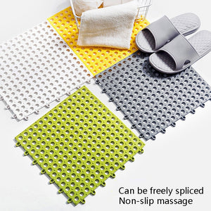 4 PCS Bathroom Anti-Slip Mat Shower Room Splicing Ground Pad