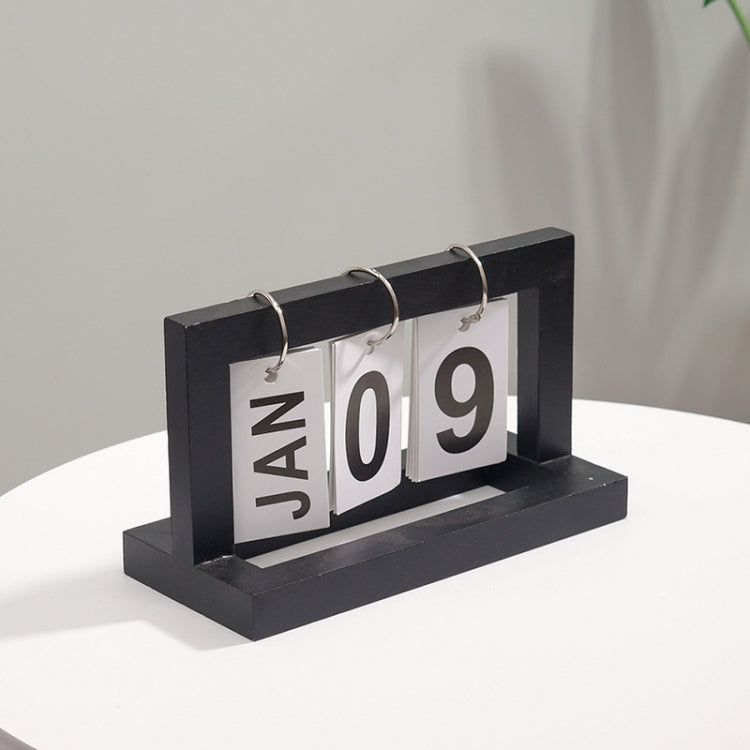 Wooden Flipping Calendar Simple Home Desktop Small Ornaments Study Desk Calendar