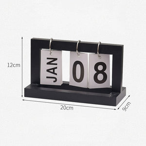 Wooden Flipping Calendar Simple Home Desktop Small Ornaments Study Desk Calendar