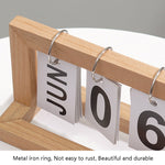 Wooden Flipping Calendar Simple Home Desktop Small Ornaments Study Desk Calendar