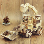 A1030 Wooden Model Excavator Ornaments Children Toys