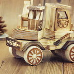 A1030 Wooden Model Excavator Ornaments Children Toys