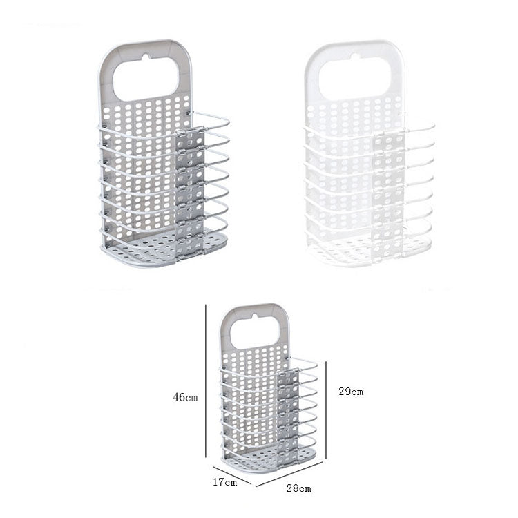 Household Bathroom Wall-Mounted Perforation-Free Folding Dirty Clothes Basket Toy Storage Basket