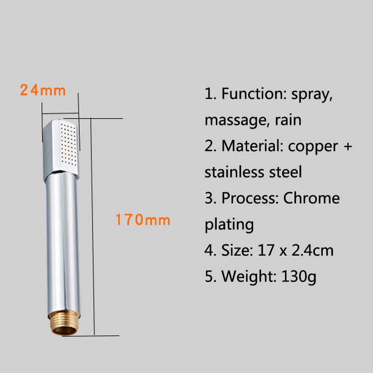 Brass Stainless Steel Hand-Held Pressurized Shower Head