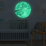 30cm Luminous Moon Wall Sticker Fluorescent Mural