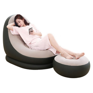 Lunch Break Inflatable Lazy Sofa, Bottom Color Random Delivery, Style: