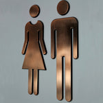 2 PCS 20cm 3D DIY Man & Woman Toilet Sticker WC Door Sign Decals Toilet Signs