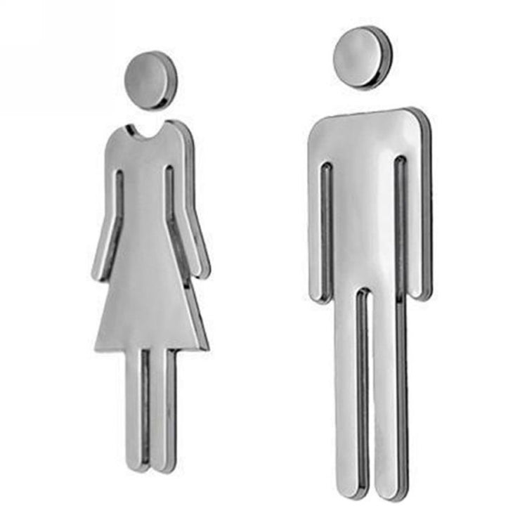 2 PCS 12cm Toilet /Bathroom /Restroom /WC Door Wall Sign Signage