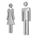 2 PCS 12cm Toilet /Bathroom /Restroom /WC Door Wall Sign Signage