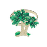 Western Restaurant Coconut Tree Metal  Napkin Ring