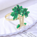 Western Restaurant Coconut Tree Metal  Napkin Ring